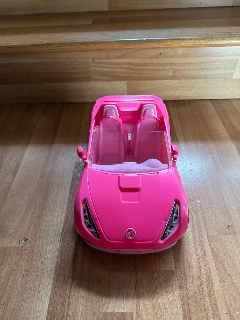 Barbie Hot Pink Convertible Toy Car - Two-Seater Ride